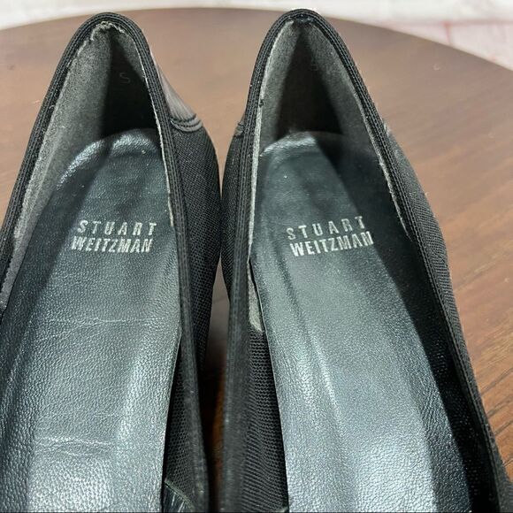 9N STUART WEITZMAN kitten heel square toe pumps Guc - Picture 4 of 11